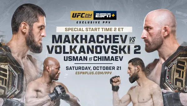 UFC 294 Makhachev vs. Volkanovski 2 PPV